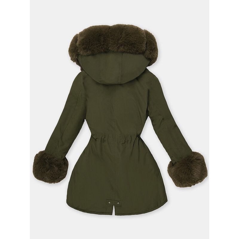 Γυναικείο χειμερινό μπουφάν Πράσινος OZONEE JS/16M9062/136