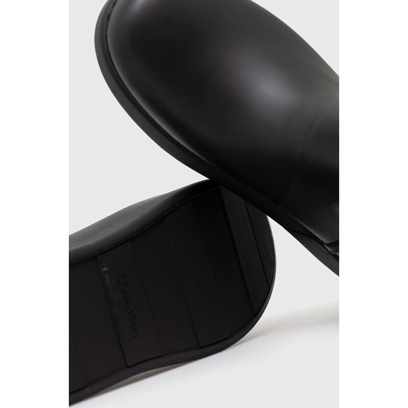Ουέλλινγκτον Calvin Klein Rain Boot Wedge High χρώμα: μαύρο