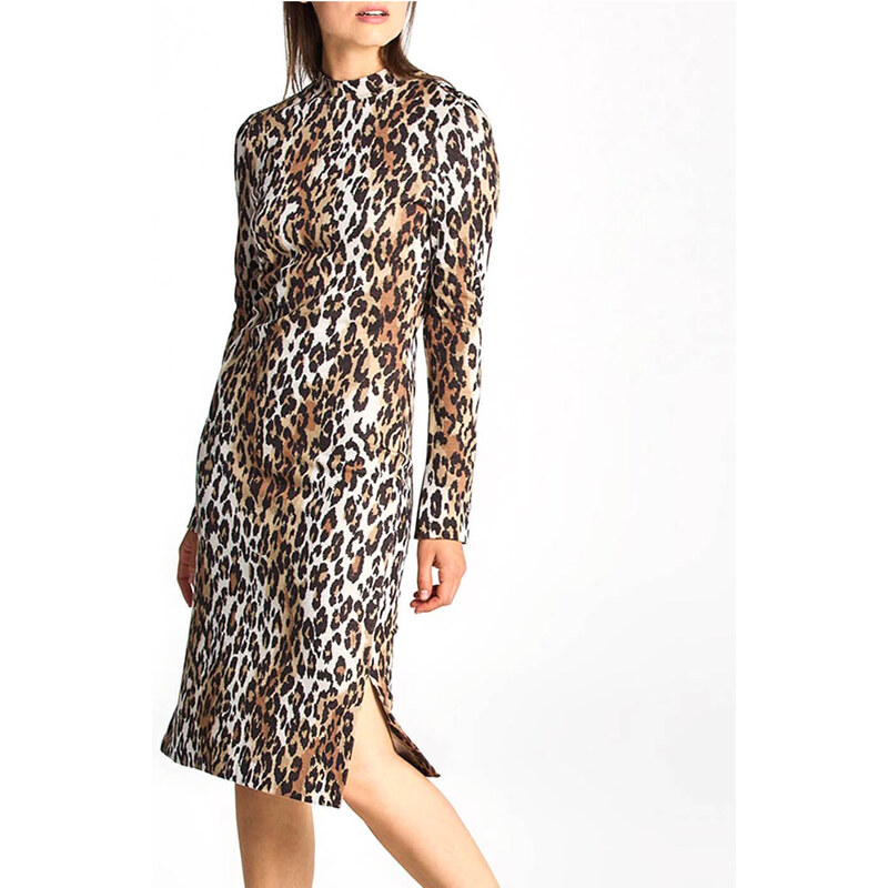 Γυναικείο Midi Φόρεμα Gant - Leopard Jacquard
