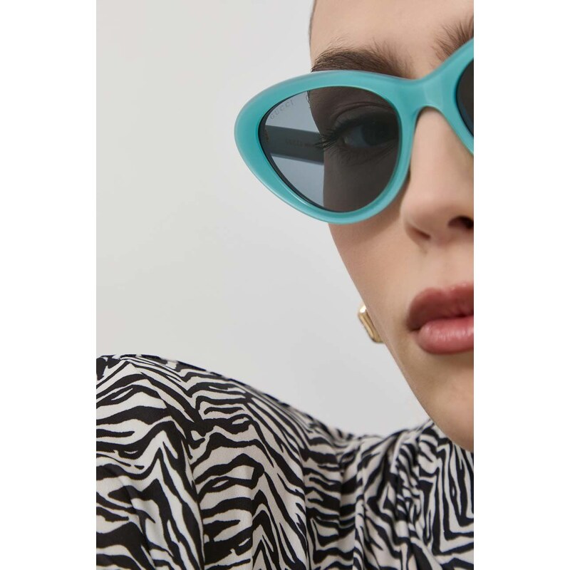 Γυαλιά ηλίου Gucci GG1170S χρώμα: τιρκουάζ