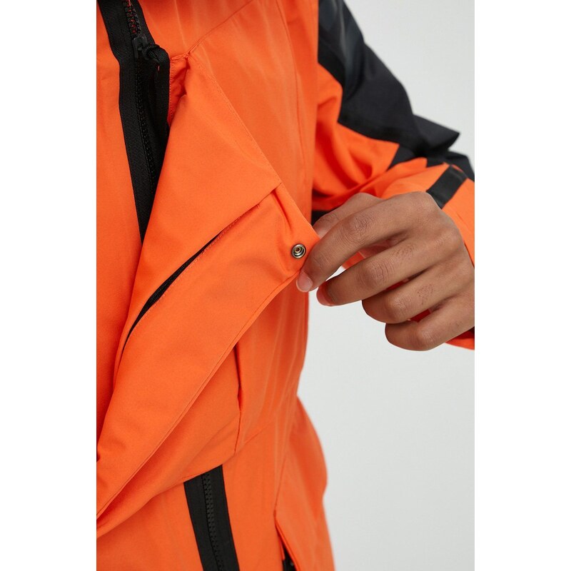 Αδιάβροχο μπουφάν adidas Performance Xploric ανδρικό, χρώμα: πορτοκαλί