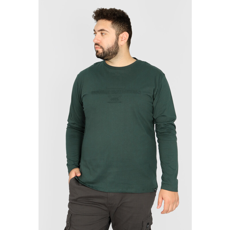 Double Μπλούζα φούτερ με κουκούλα και στάμπα 3D λογότυπο Hoodie - Πράσινο