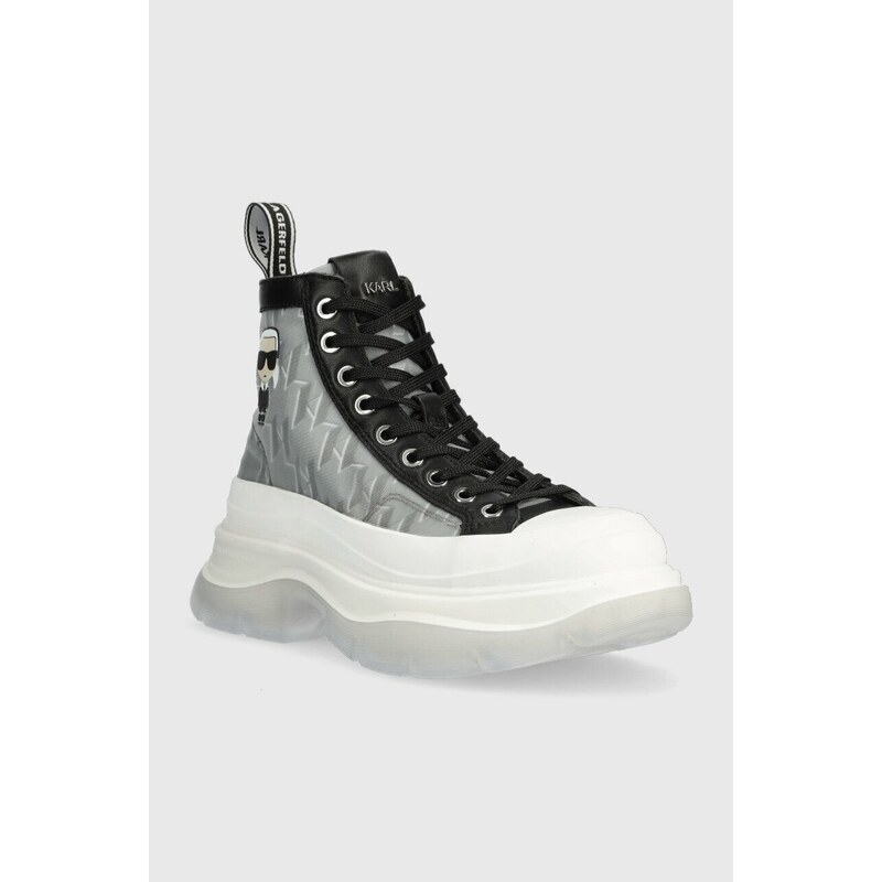 Πάνινα παπούτσια Karl Lagerfeld KL42959 LUNA χρώμα: μαύρο KL42959 F3KL42959