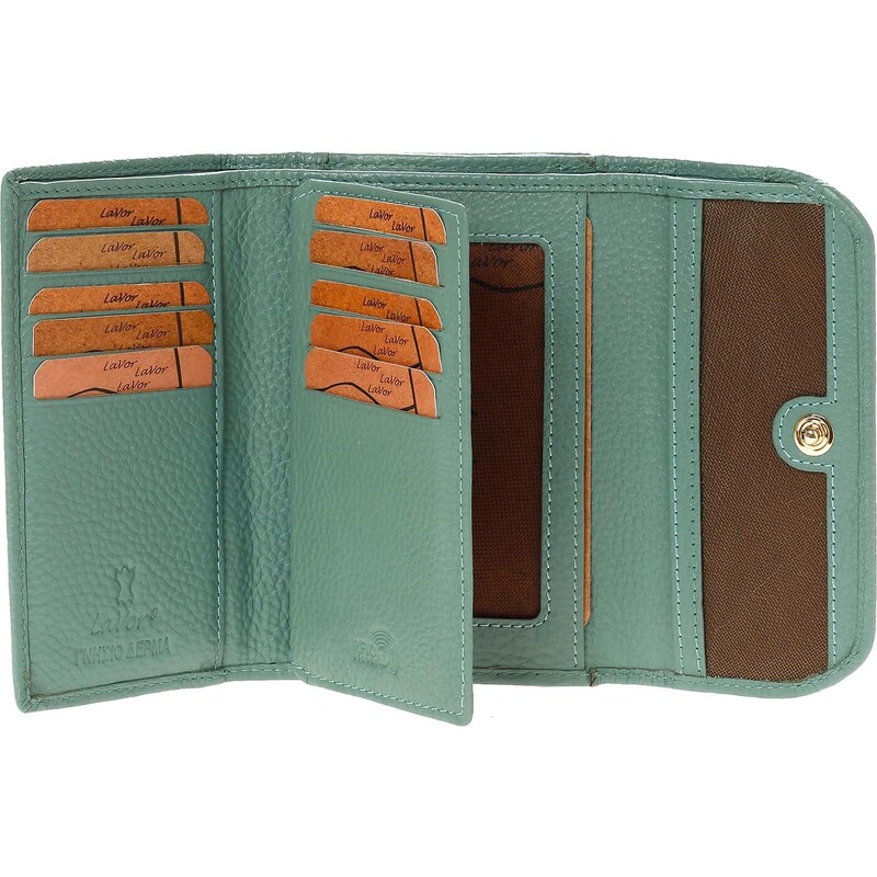 Lavor Δερμάτινο γυναικείο πορτοφόλι 1-6023-GREEN