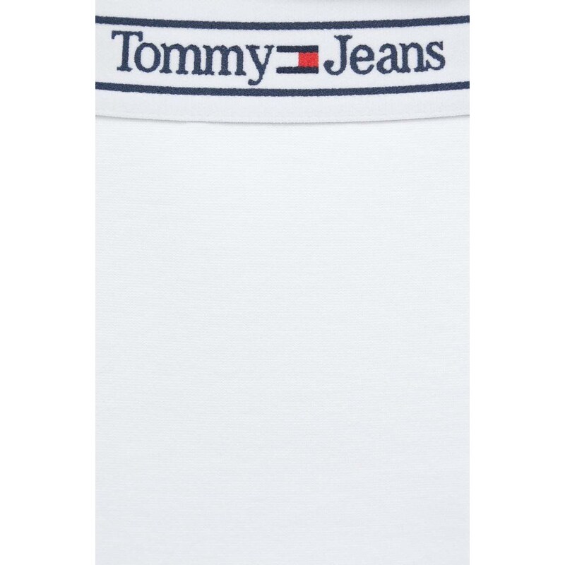 Φούστα Tommy Jeans χρώμα: άσπρο