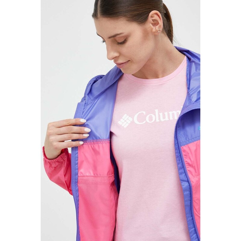Μπουφάν Columbia χρώμα: ροζ
