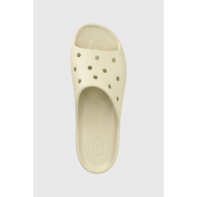 Παντόφλες Crocs Classic Platform Slide Classic Platform Slide χρώμα ...