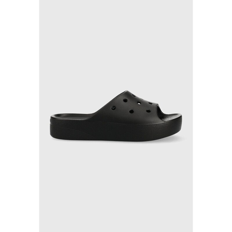 Παντόφλες Crocs Classic Platform Slide Classic Platform Slide χρώμα: μαύρο, 208180 208180