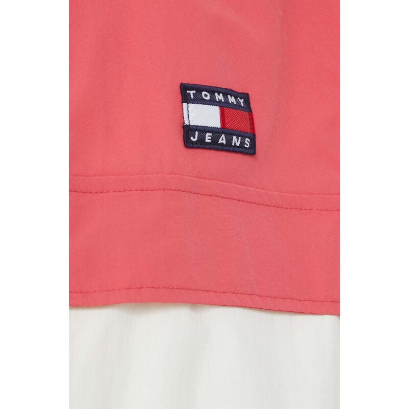 Αμάνικο μπουφάν Tommy Jeans χρώμα: ροζ