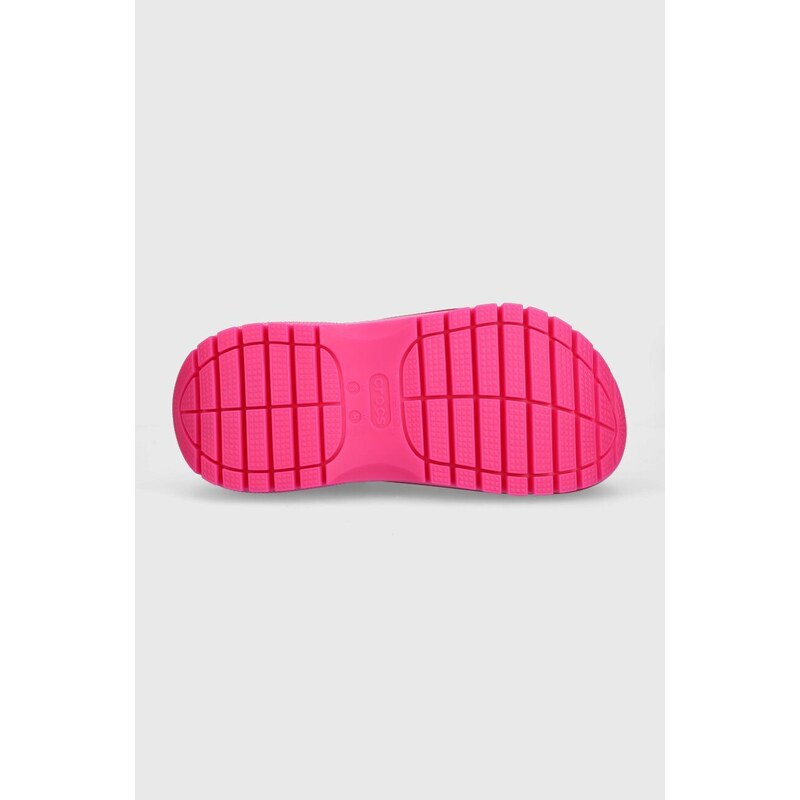 Παντόφλες Crocs Classic Mega Crush Clog χρώμα: ροζ, 27988 IC0434 207988