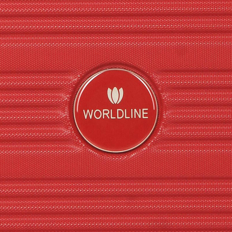 Βαλίτσα - Χειραποσκευή κόκκινη καμπίνας 45x35x20cm ABS με τέσσερις ρόδες Worldline 28RED251 - 28250-06