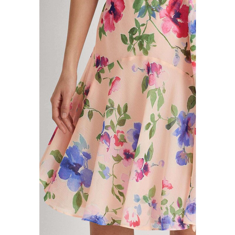 RALPH LAUREN Φορεμα Jatrissa-Short Sleeve-Day Dress 200902745001 650 Pink