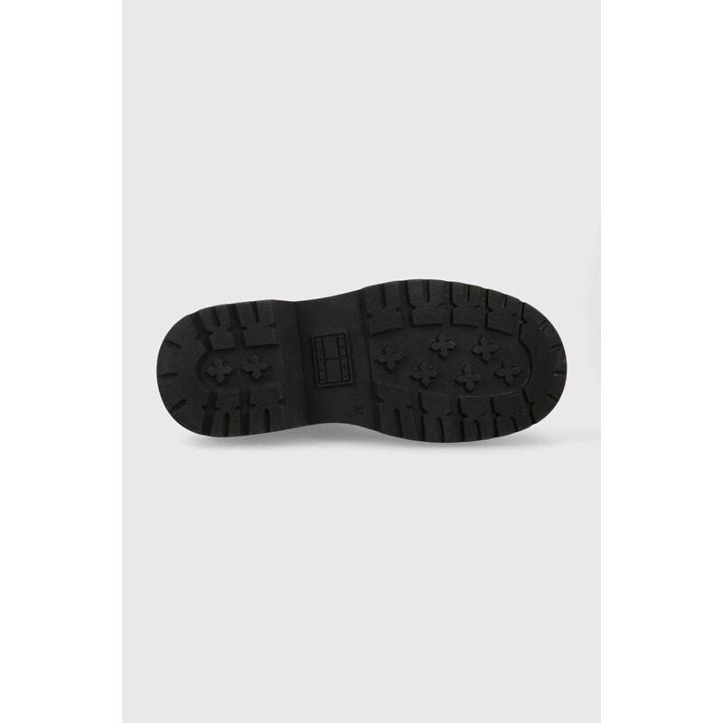Πάνινα παπούτσια Tommy Jeans LACE UP FESTIV BOOTS χρώμα: μαύρο, EN0EN02133