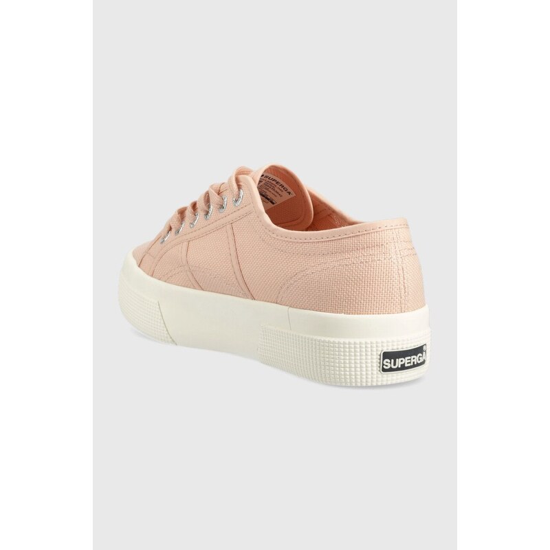 Πάνινα παπούτσια Superga 2740 PLATFORM χρώμα: ροζ, S21384W