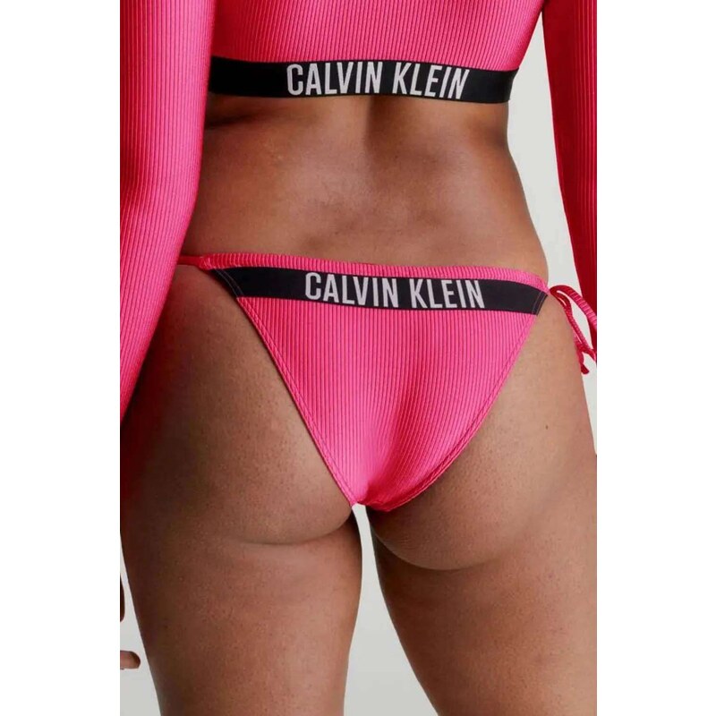CALVIN KLEIN Bikini Bottom String Side Tie KW0KW01985 xi1 pink flash