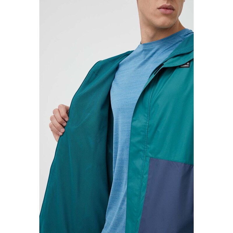 Αδιάβροχο μπουφάν New Balance All Terrain ανδρικό, χρώμα: πράσινο