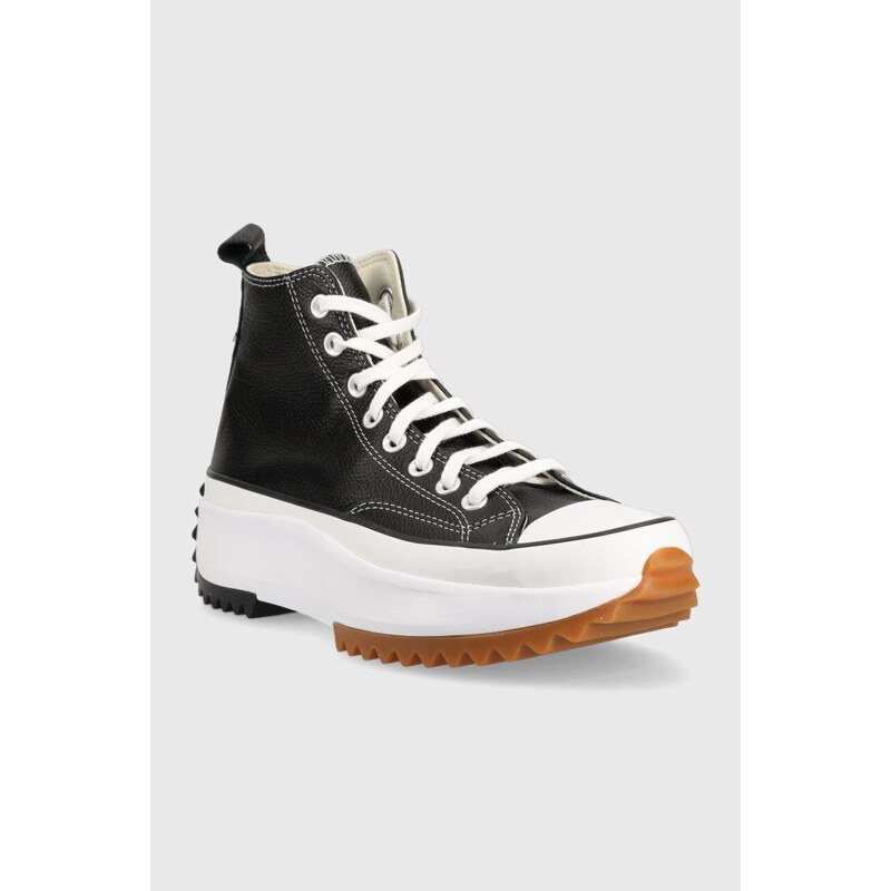 Δερμάτινα ελαφριά παπούτσια Converse Run Star Hike Platform χρώμα: μαύρο, A04292C F3A04292C