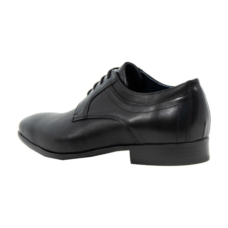Ανδρικά παπούτσια Damiani 2302 μαύρο δέρμα