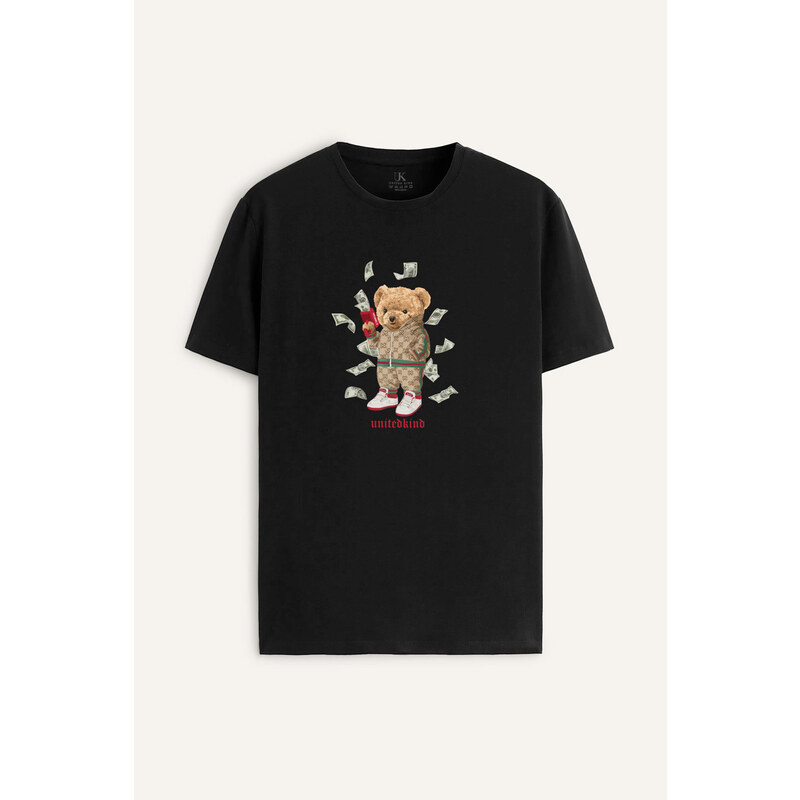 UnitedKind Supreme Hustler Teddy, T-Shirt σε μαύρο χρώμα