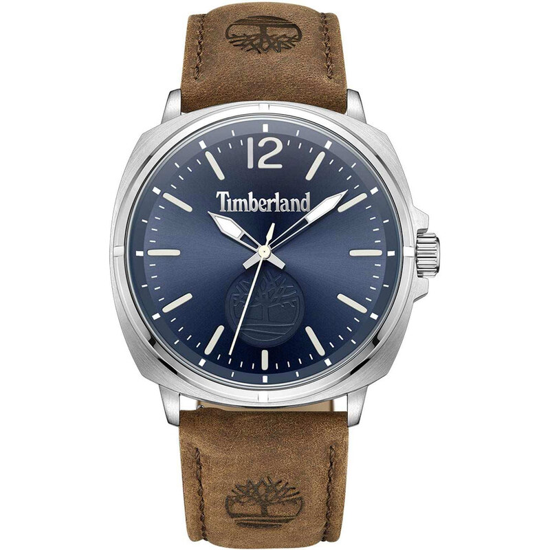 TIMBERLAND WILLISTON - TDWGA0010603, Silver case with Brown Leather Strap