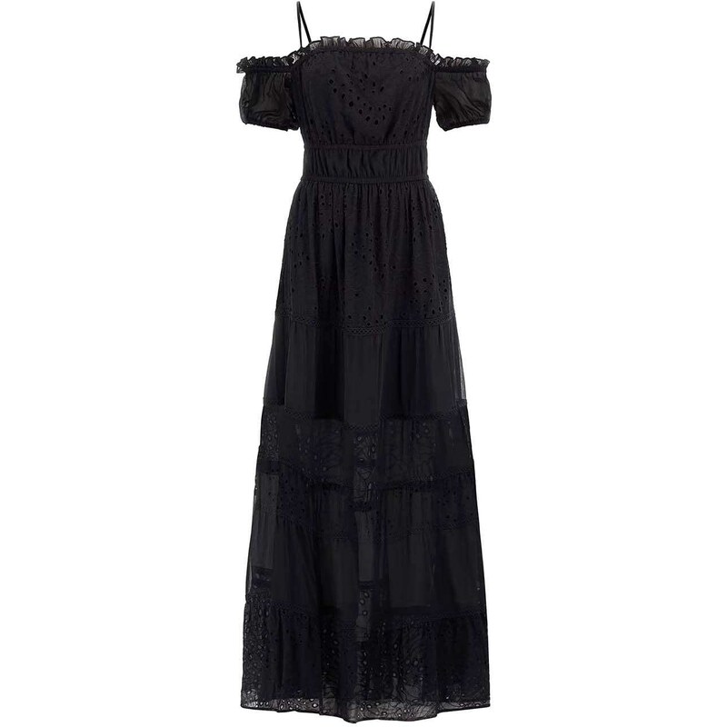 GUESS Φορεμα Zena Long Dress W3GK51WFDR2 jblk jet black a996