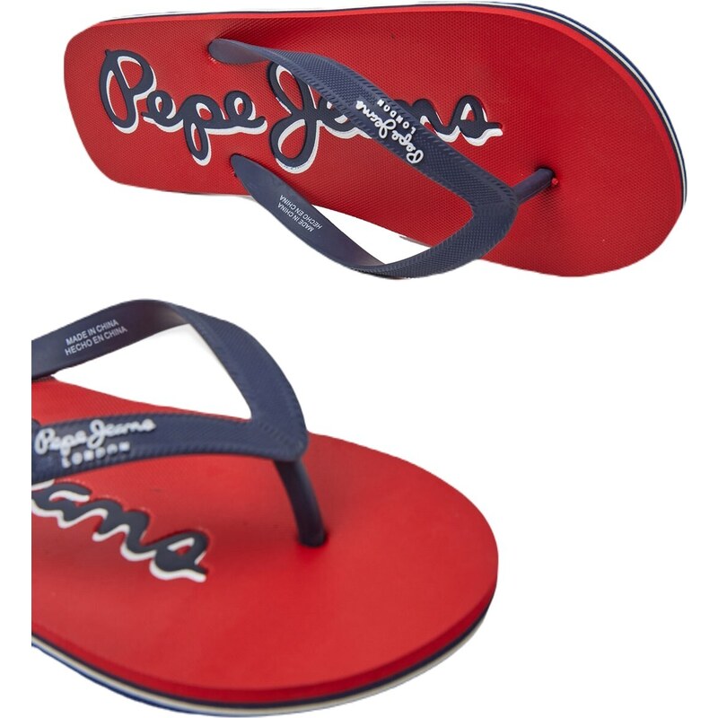 Pepe Jeans - PMS70129-255 - Bay Beach Logo - Red - Σαγιονάρες