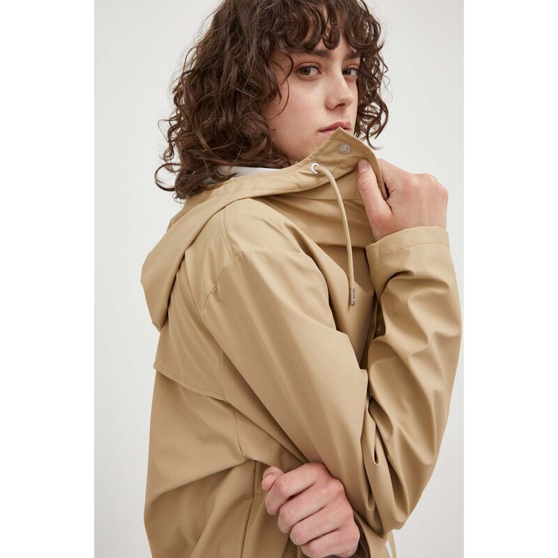 Αδιάβροχο μπουφάν Rains 12020 Long Jacket χρώμα: μπεζ