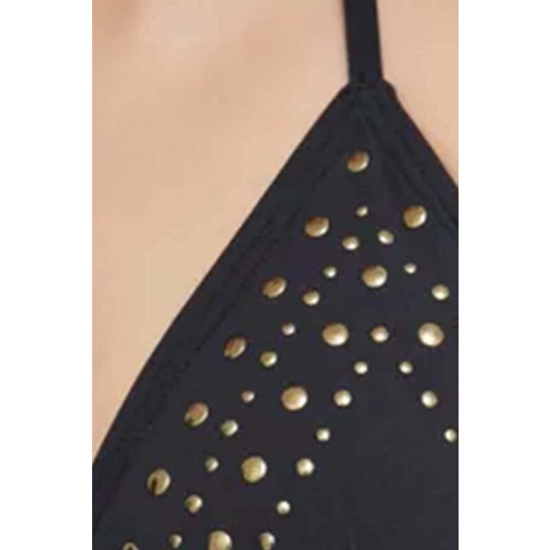 MICHAEL KORS Bikini Top Glam Deco Triangle Bikini Top MM1M169 001 black