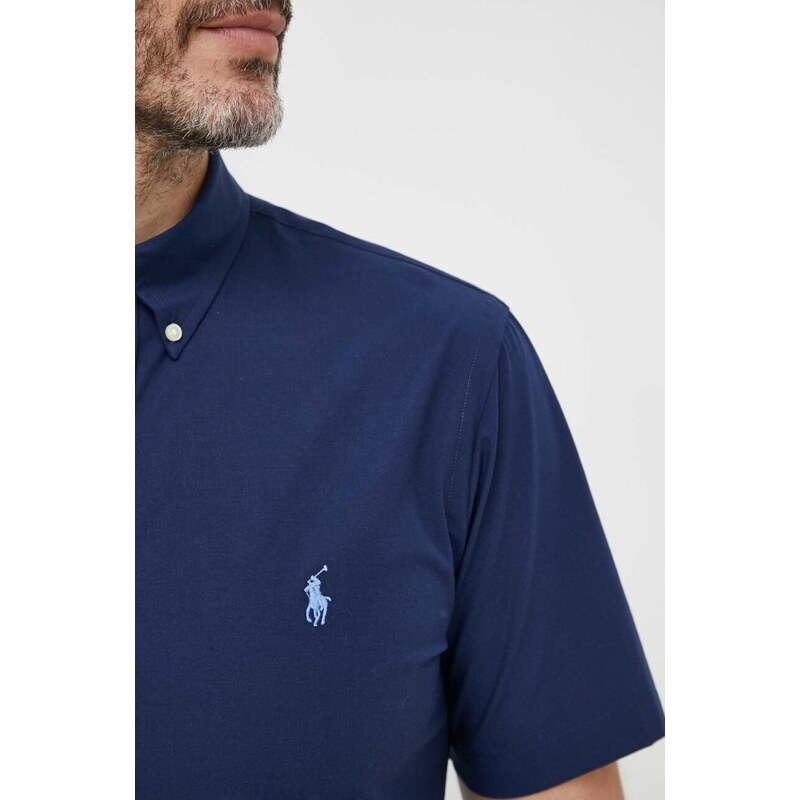 Πουκάμισο Polo Ralph Lauren χρώμα: ναυτικό μπλε