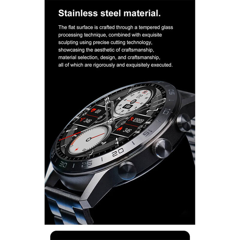 Smartwatch Microwear DT70 Pro Ελληνικό μενού - Brown Leather