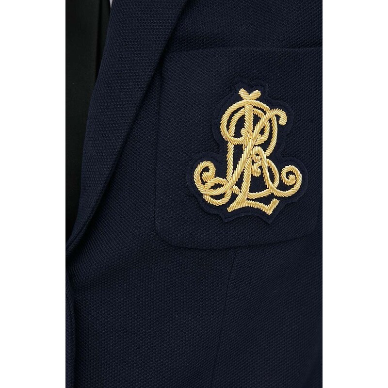 Σακάκι Lauren Ralph Lauren χρώμα: ναυτικό μπλε