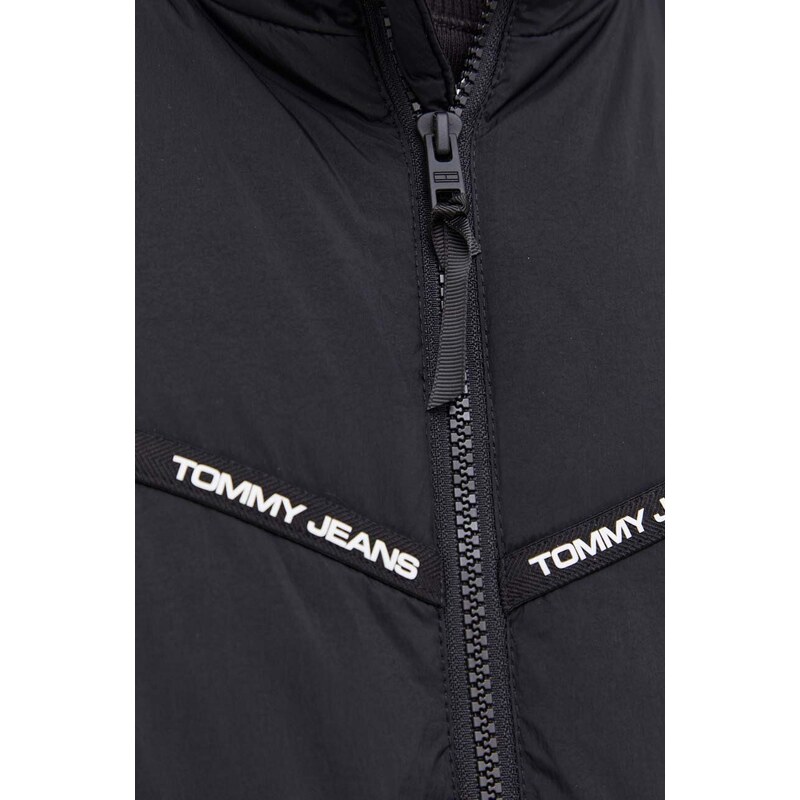Μπουφάν Tommy Jeans χρώμα: μαύρο