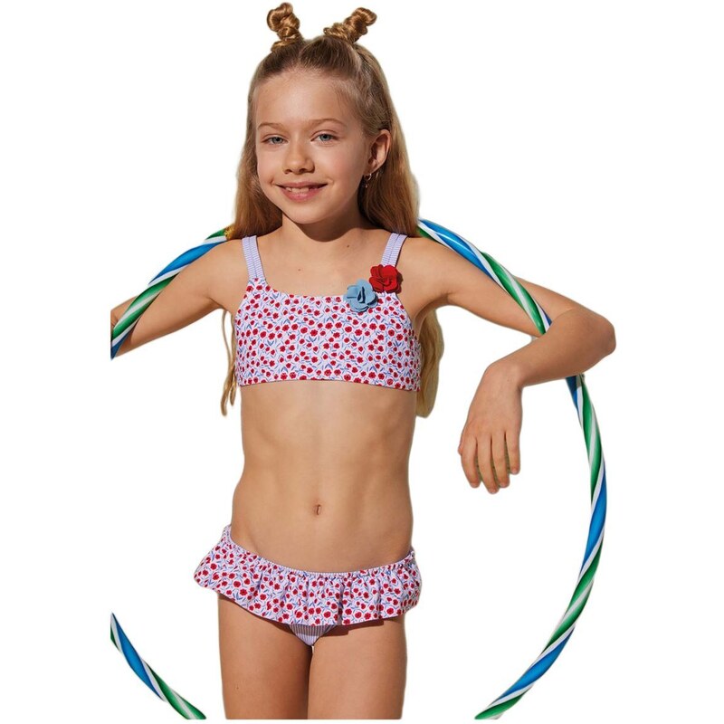 Ysabel Mora Παιδικό-Εφηβικό Μαγιό Bikini Set Κορίτσι Flowers