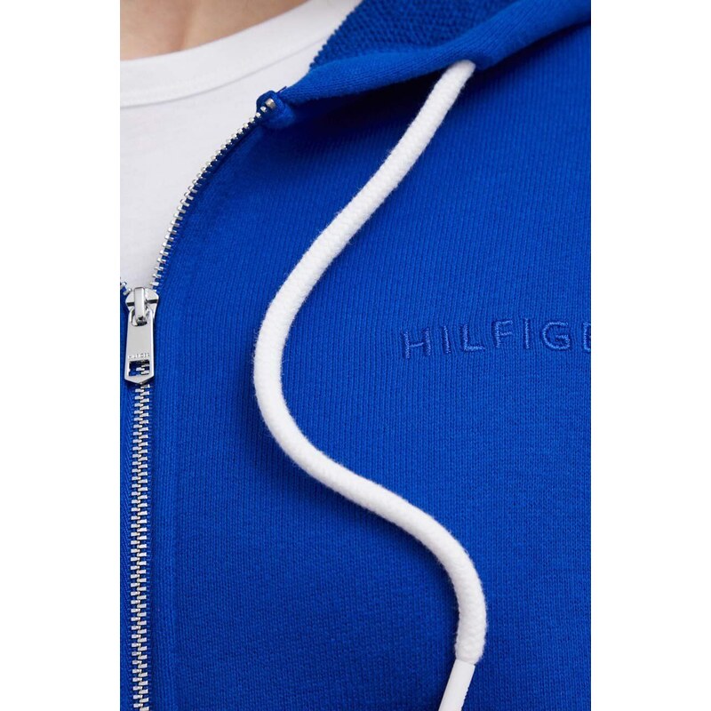 Μπλούζα Tommy Hilfiger χρώμα: ναυτικό μπλε, με κουκούλα