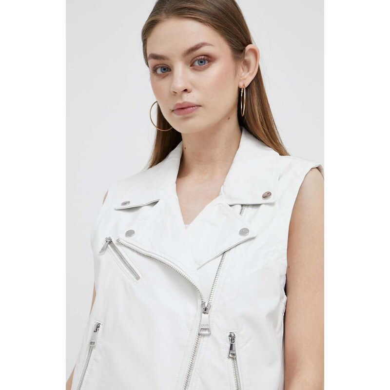 Αμάνικο μπουφάν DKNY χρώμα: άσπρο