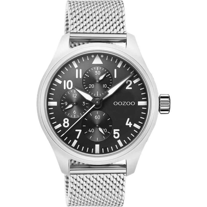 OOZOO Timepieces - C10958, Silver case with Stainless Steel Bracelet