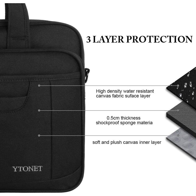 Υφασμάτινος Χαρτοφύλακας Ytonet 15,6' laptop 7,2L 1098 μαύρο
