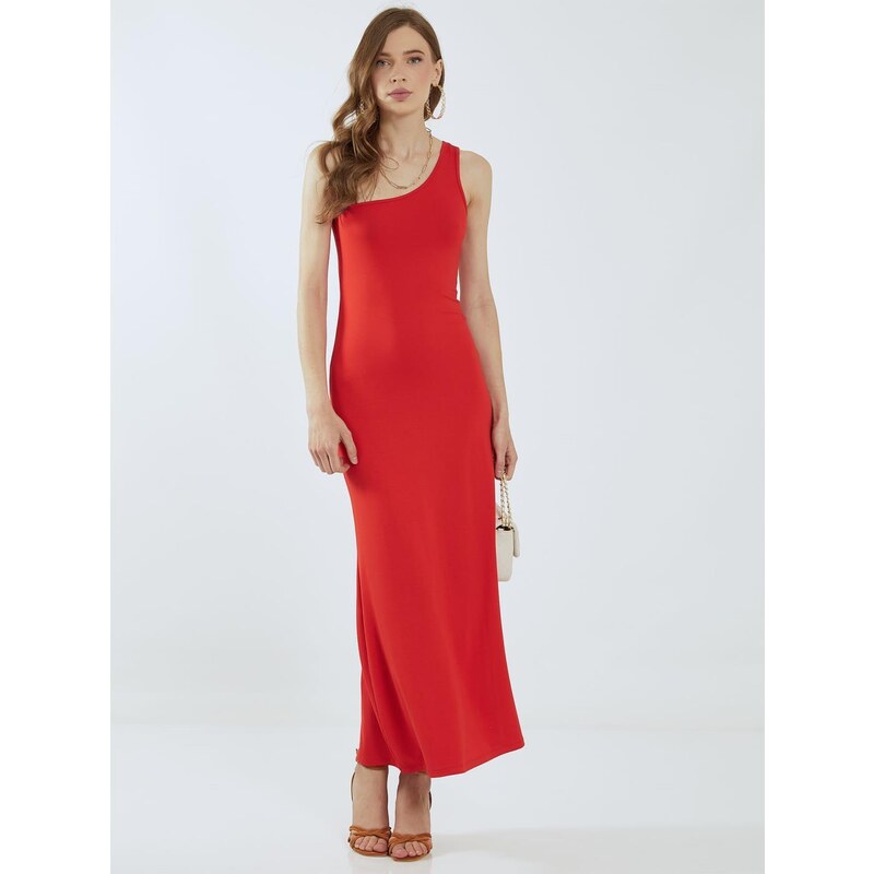 Celestino Φόρεμα με έναν ώμο κοκκινο για Γυναίκα
