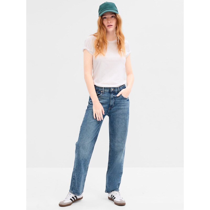 GAP Μπλε Mid Rise '90s Loose Jean Παντελόνι με Washwell