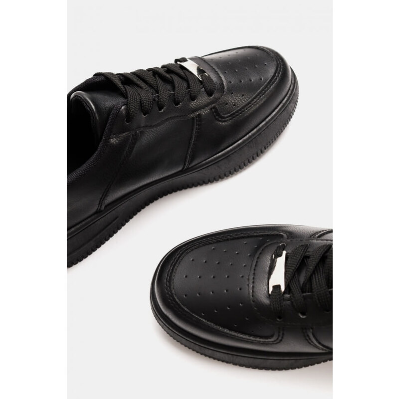 Luigi Sneakers Μονόχρωμα - Μαύρο - 001002