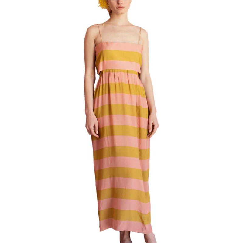 MADAME SHOU SHOU Φορεμα Kleofia yellow/pink