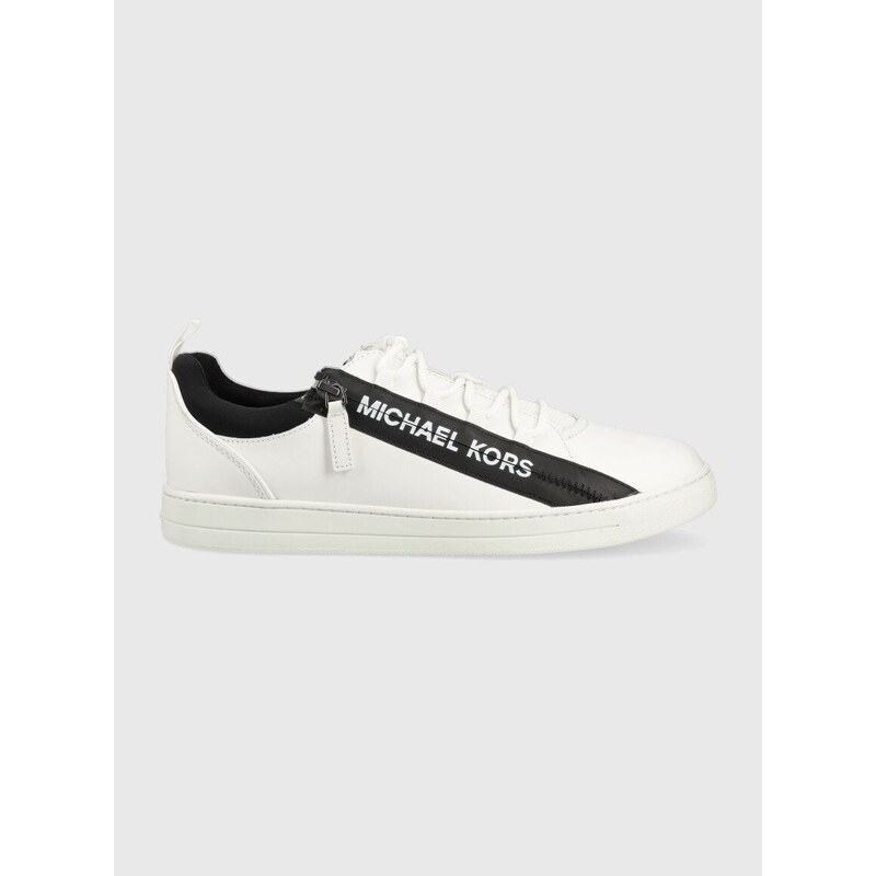 Δερμάτινα αθλητικά παπούτσια Michael Kors Keating χρώμα: άσπρο