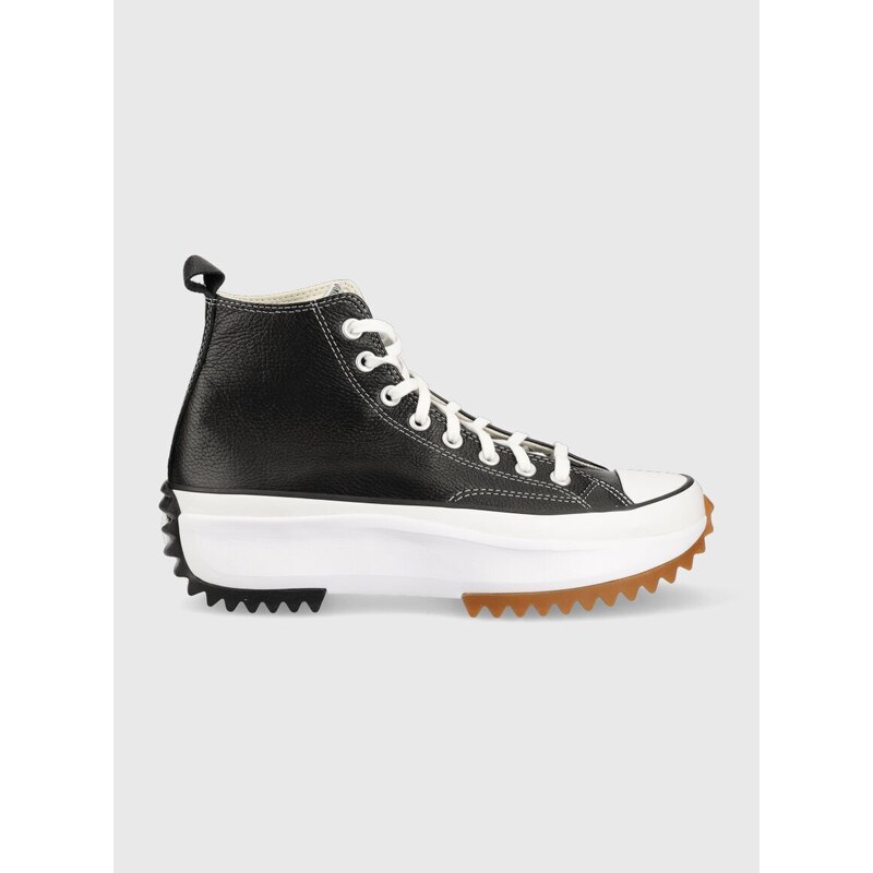Δερμάτινα ελαφριά παπούτσια Converse Run Star Hike Platform χρώμα: μαύρο, A04292C F3A04292C
