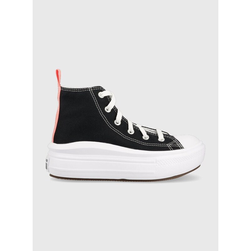 Παιδικά πάνινα παπούτσια Converse CON BUTY 371527C MOVE χρώμα: μαύρο