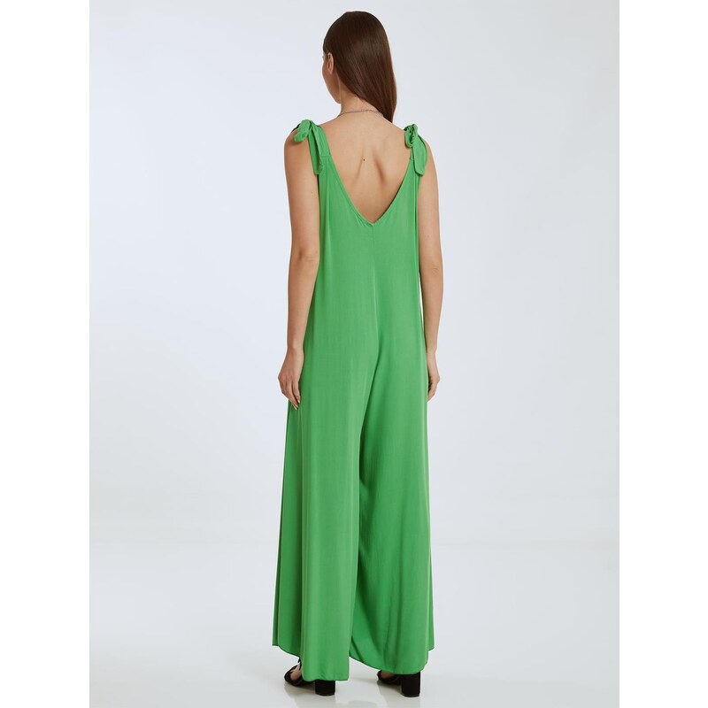 Celestino Oλόσωμη φόρμα με ανοιχτή πλάτη πρασινο ανοιχτο για Γυναίκα