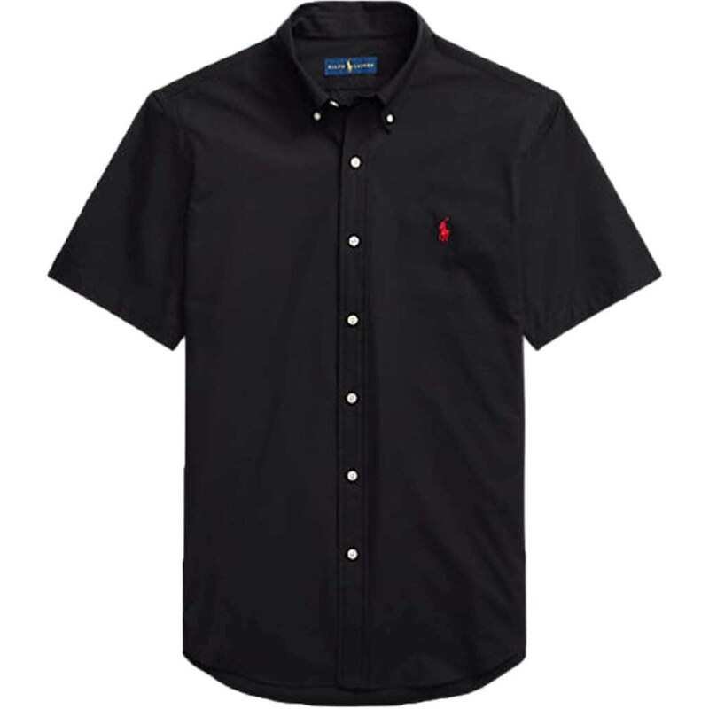 POLO RALPH LAUREN Πουκαμισο Cubdppcsss-Short Sleeve-Sport Shirt 710867700001 001 Black