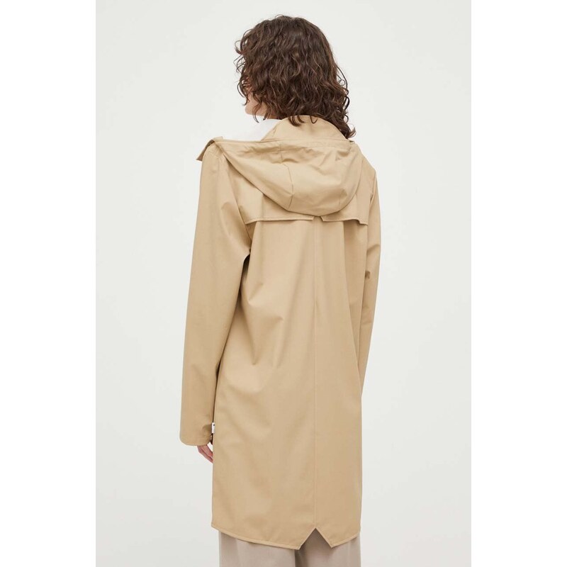 Αδιάβροχο μπουφάν Rains 12020 Long Jacket χρώμα: μπεζ
