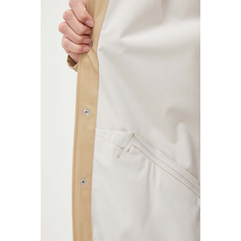 Αδιάβροχο μπουφάν Rains 12020 Long Jacket χρώμα: μπεζ