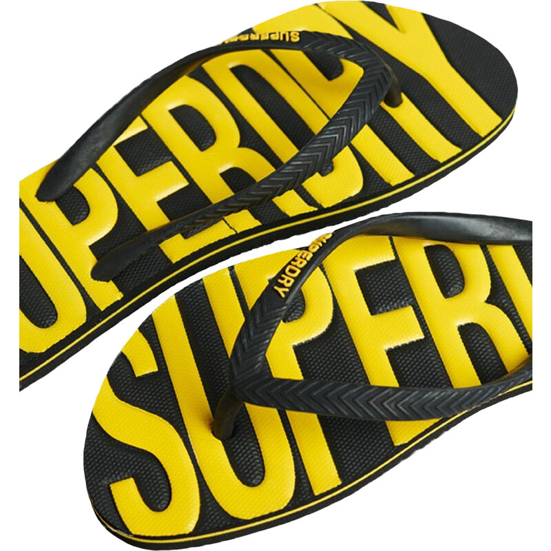 Superdry Vintage Vegan Flip Flop Black - Ανδρικές Σαγιονάρες Μαύρες (MF310237A 02A)