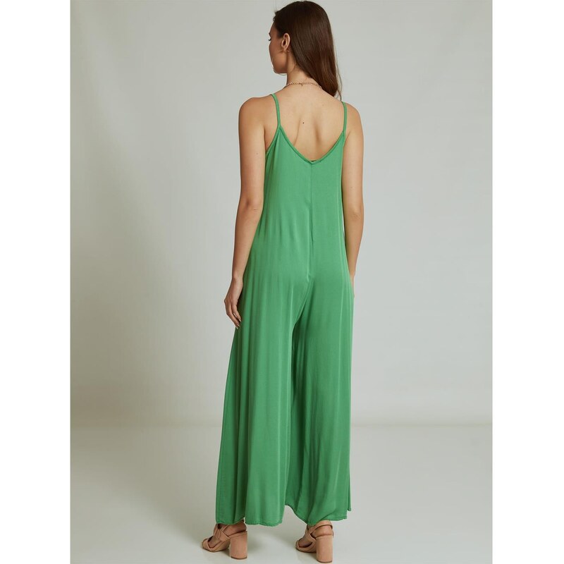 Celestino Oversized ολόσωμη φόρμα με τιράντες πρασινο ανοιχτο για Γυναίκα